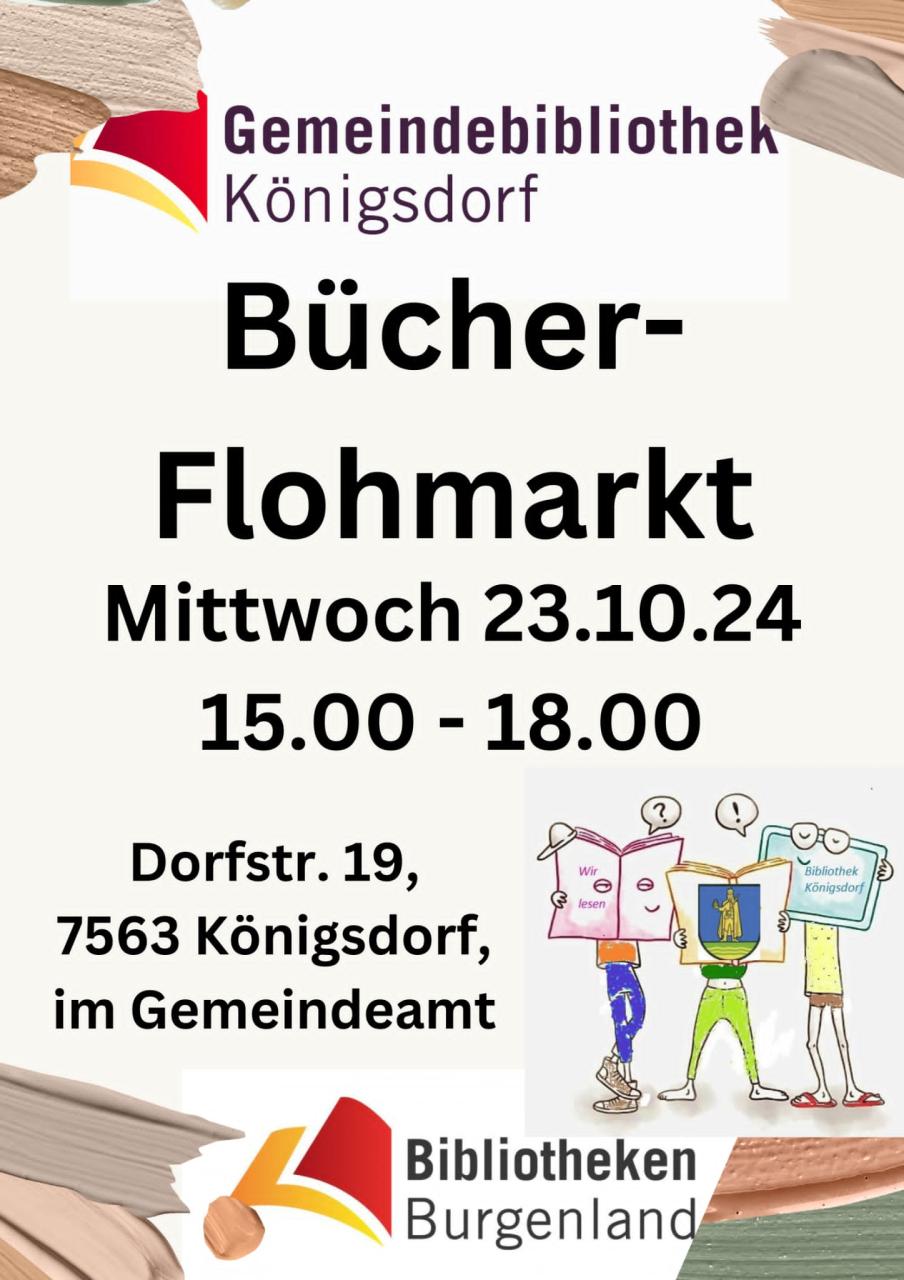 Flyer Bücher-Flohmarkt der Gemeindebibliothek Königsdorf