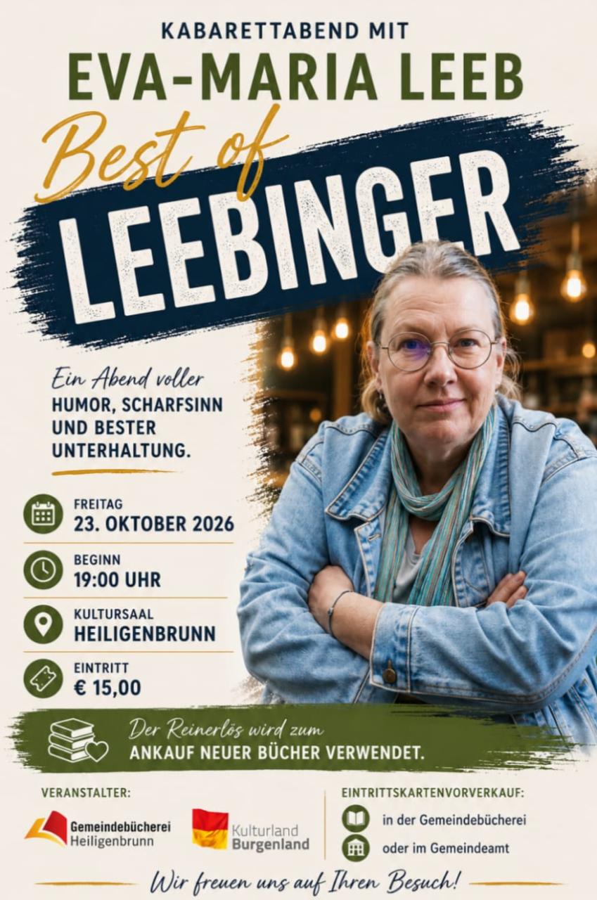 Plakat Kabarettabend in Heiligenbrunn