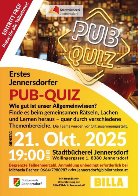 Plakat PUB QUIZ 