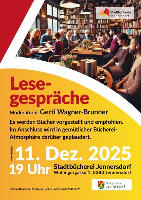 Plakat Einladung Lesegespräche