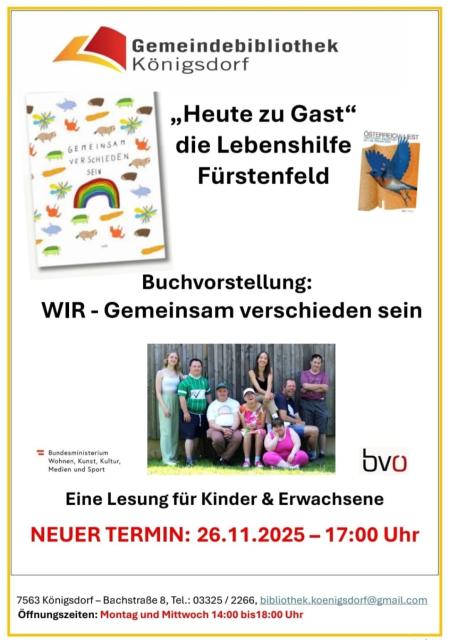 Plakat Buchpräsentation der Lebenshilfe