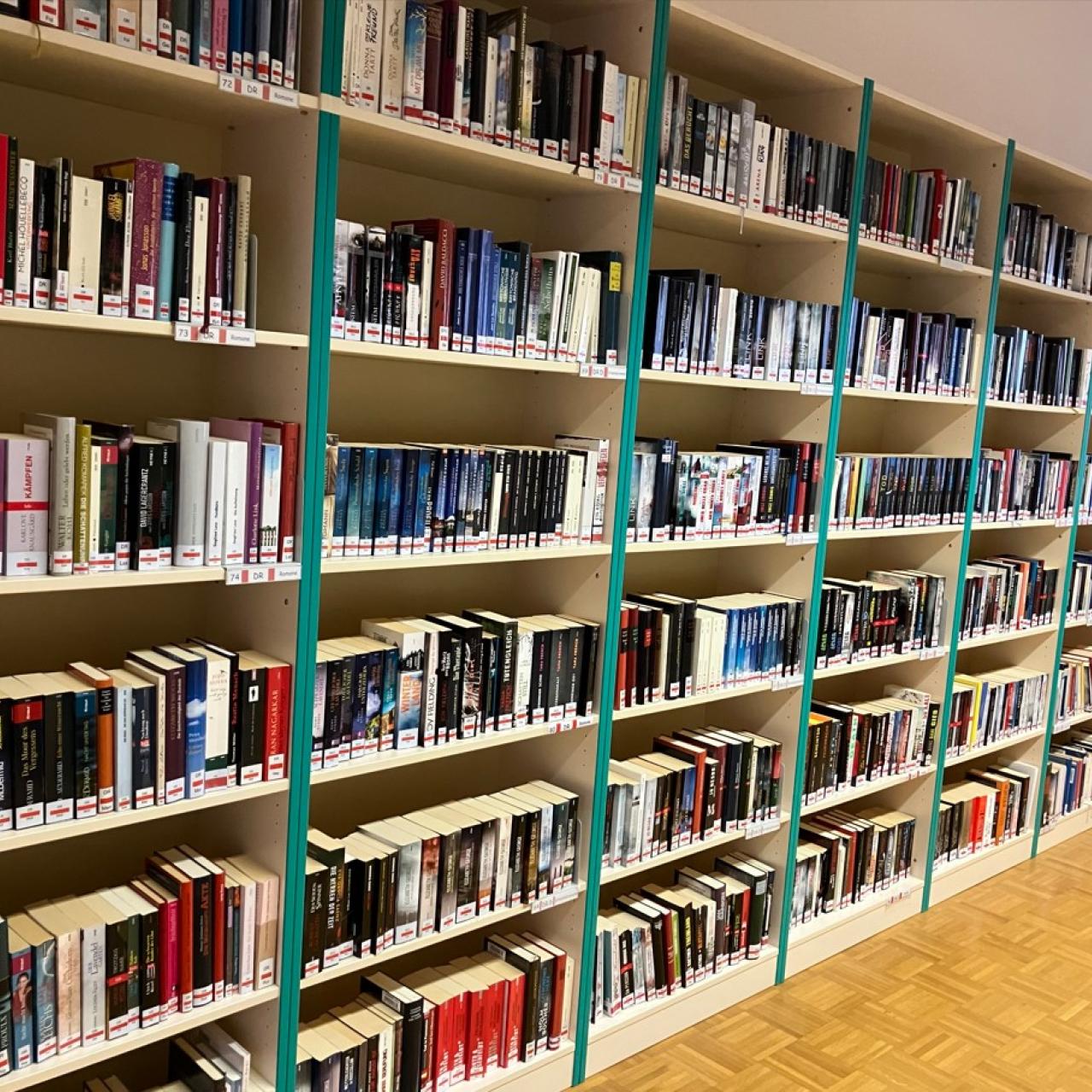 Buchregale in der Bücherei Loipersdorf-Kitzladen